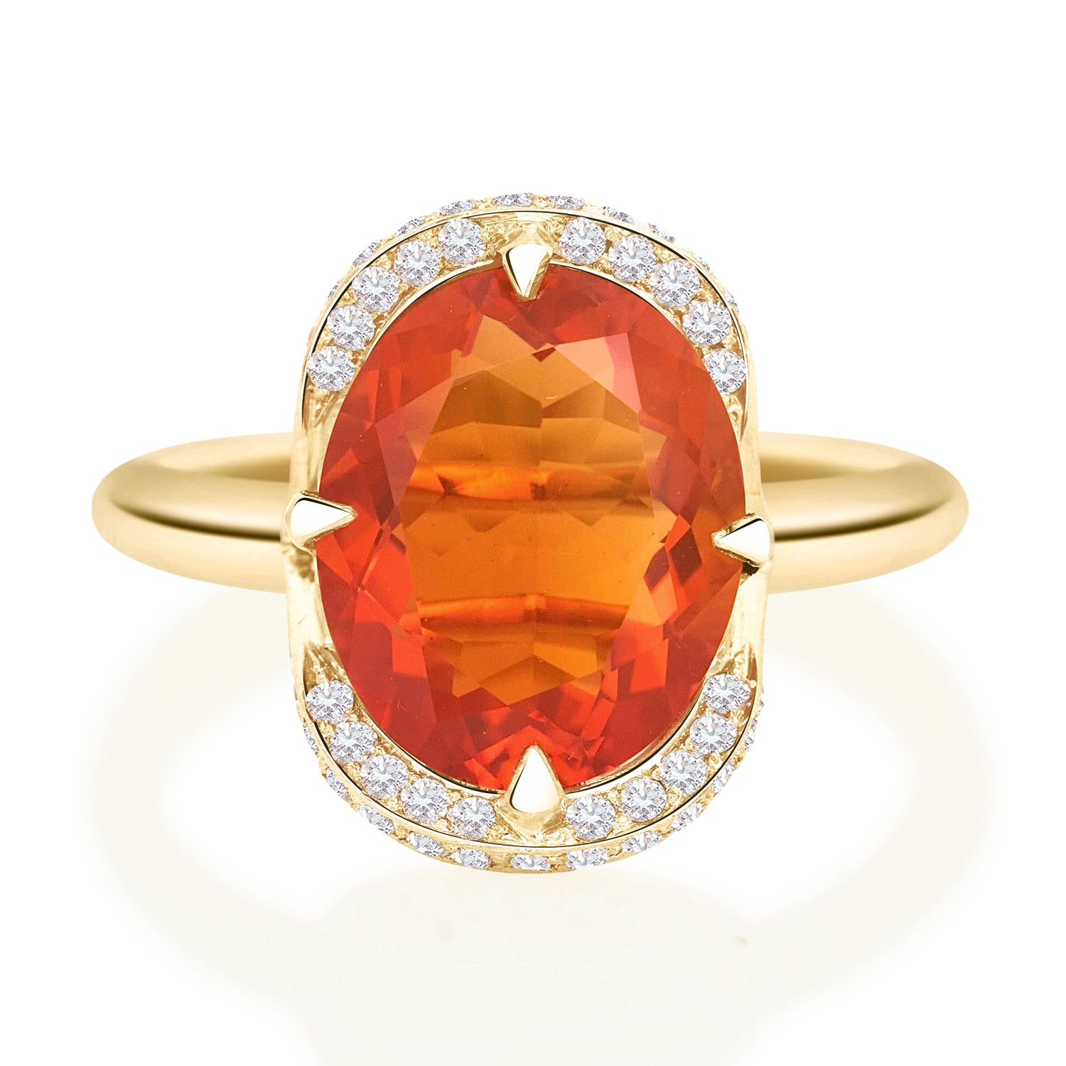 Mexican Fire Opal Aurora Ring