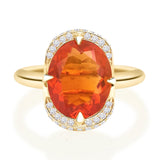 Mexican Fire Opal Aurora Ring