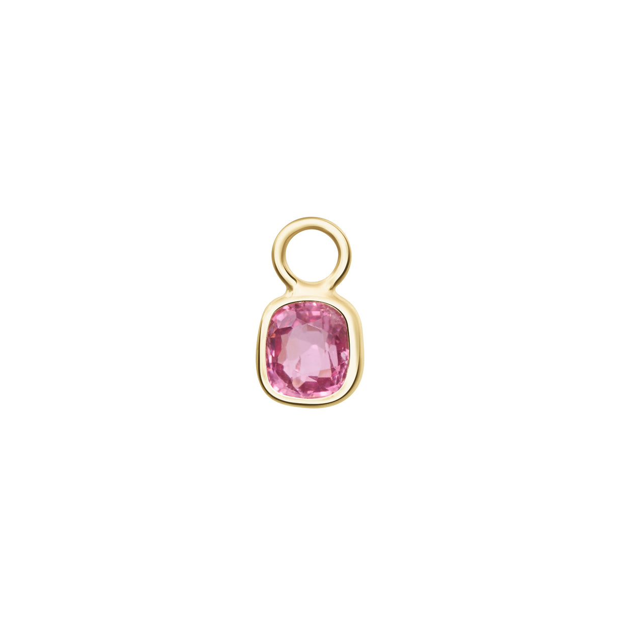 Pink Spinel Hoop Charm