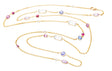 Multi Stone Candy Necklace 18k gold handmade fine jewelry