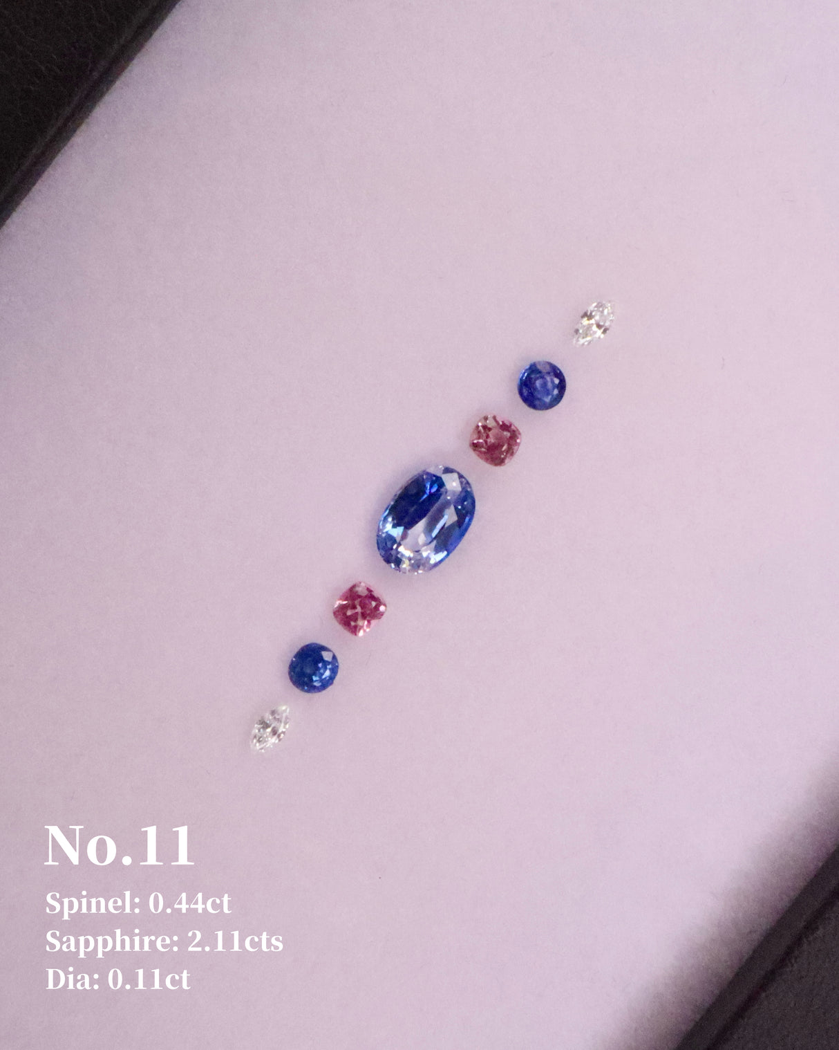 No.11 Sapphire (2.11ct) Spinel (0.44ct) & Diamond (0.11ct) Compass Bangle