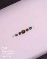 No.1 Tourmaline (0.80ct) Spinel (0.47ct) &Diamond (0.21ct) Comapss Bangle