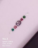 No.3 Spinel (1.08cts) Tourmaline (0.23ct) &Diamond (0.11ct) Compass Bangle