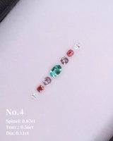 No.4 Tourmaline(0.56ct) Spinel (0.87ct) & Diamond (0.11ct) Compass Bangle handmade fine jewelry