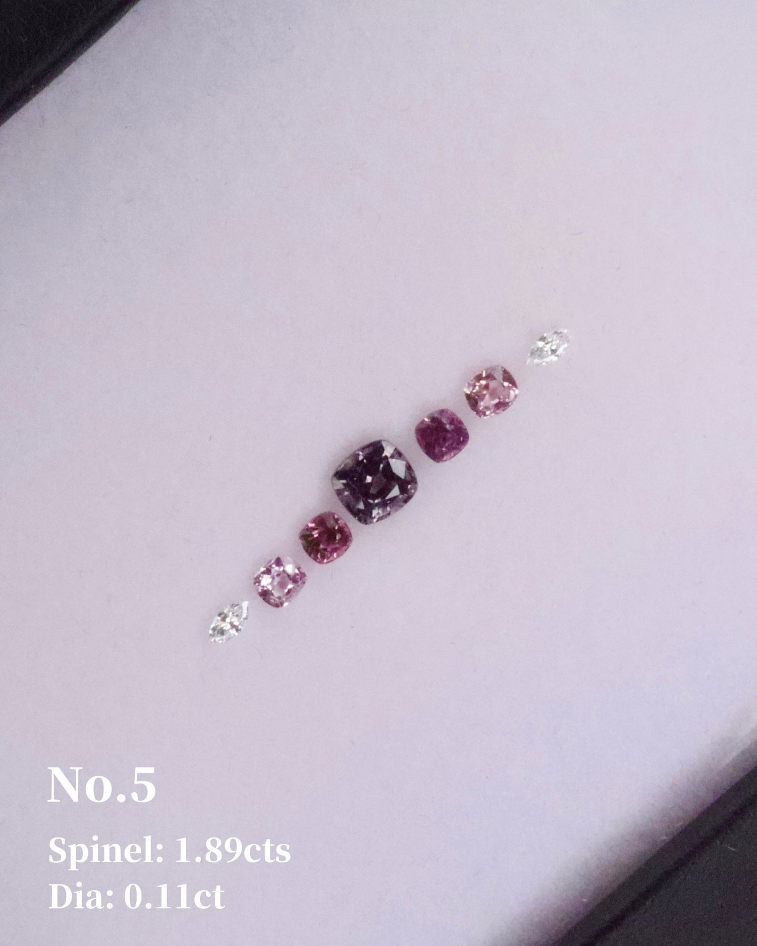 No.5 Spinel (1.89cts) & Diamond (0.11ct) Compass Bangle handmade fine jewelry