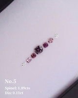 No.5 Spinel (1.89cts) & Diamond (0.11ct) Compass Bangle handmade fine jewelry
