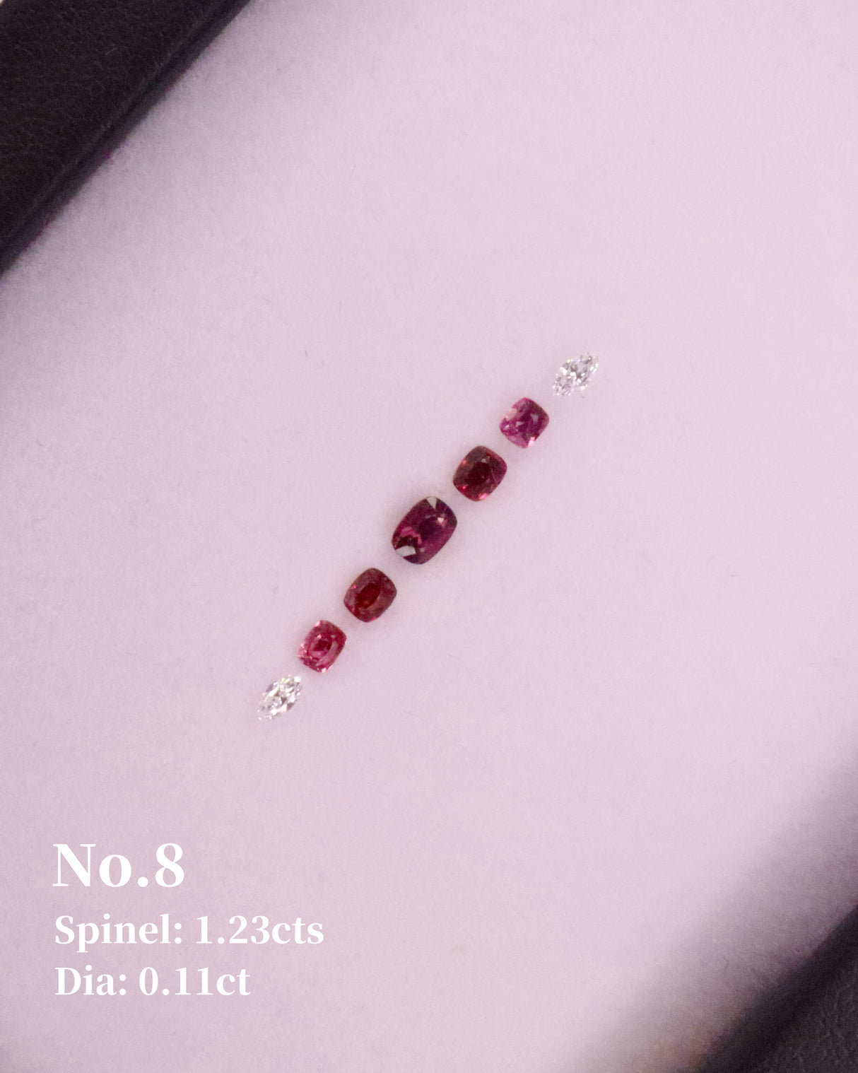 No.8 Spinel (1.23cts) & Diamond (0.11ct) Compass Bangle