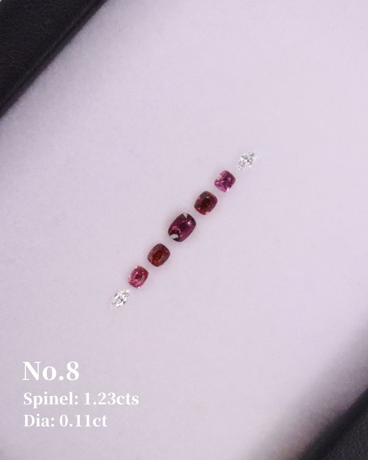 No.8 Spinel (1.23cts) & Diamond (0.11ct) Compass Bangle handmade fine jewelry