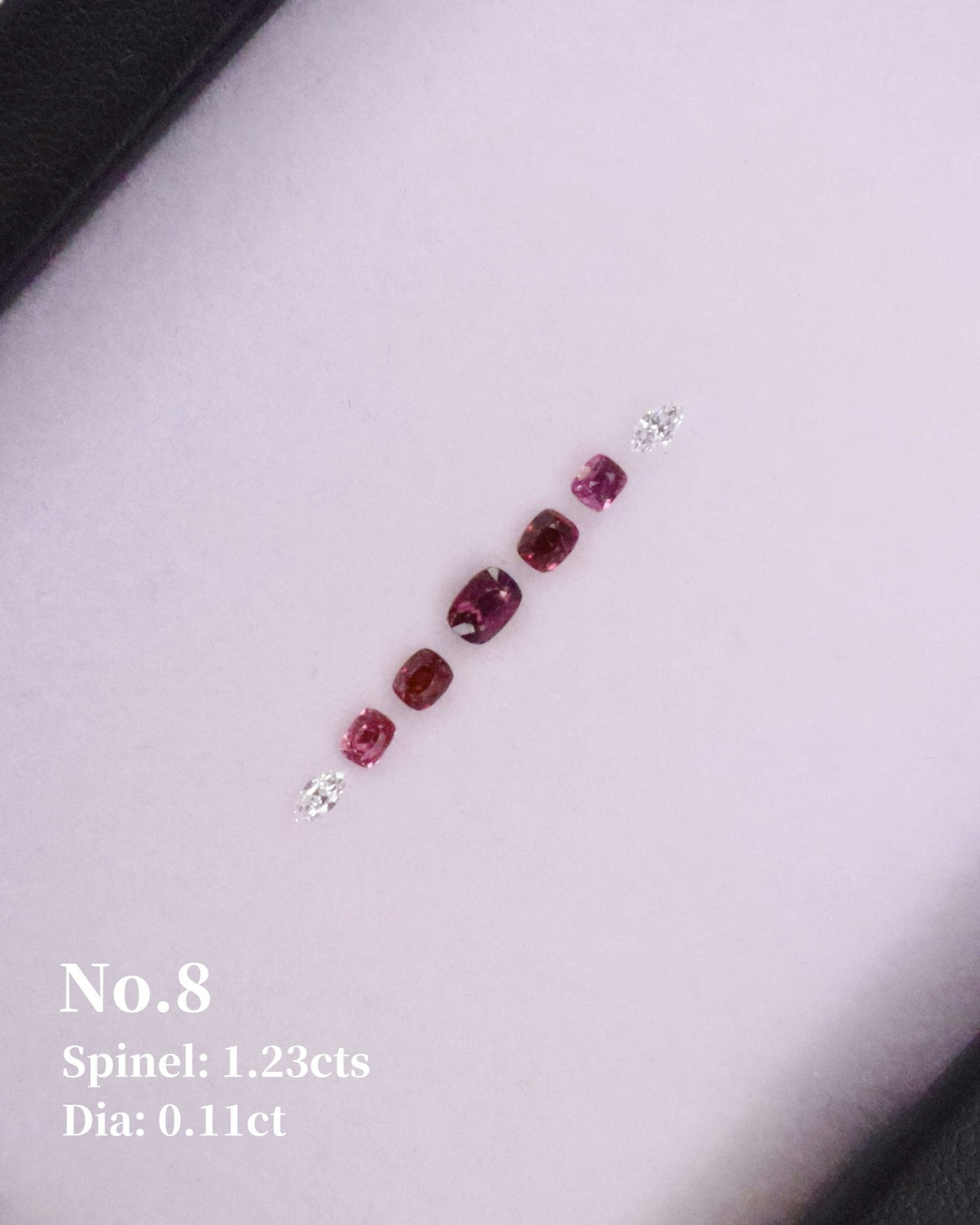 No.8 Spinel (1.23cts) & Diamond (0.11ct) Compass Bangle handmade fine jewelry