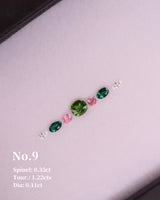 No.9 Tourmaline (1.22cts) Spinel (0.35ct) & Diamond (0.11ct) Compass Bangle