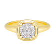 Old Mine Diamond Cushion Ring 18k gold engagement ring