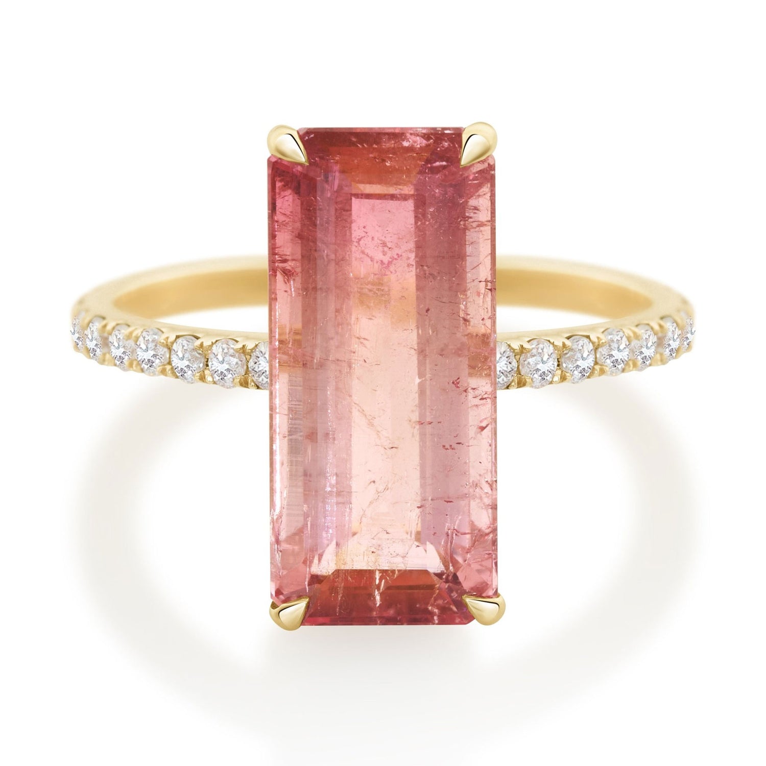 Ombre Flamingo Watermelon Tourmaline Ring