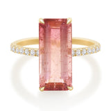Ombre Flamingo Watermelon Tourmaline Ring