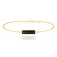 Ombre Lagoon Tourmaline Bar Bangle 18k gold  Stackable design