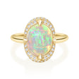 Opal Aurora Ring 18k gold engagement ring