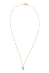 Opal & Diamond Arrow Necklace 18k gold handmade fine jewelry