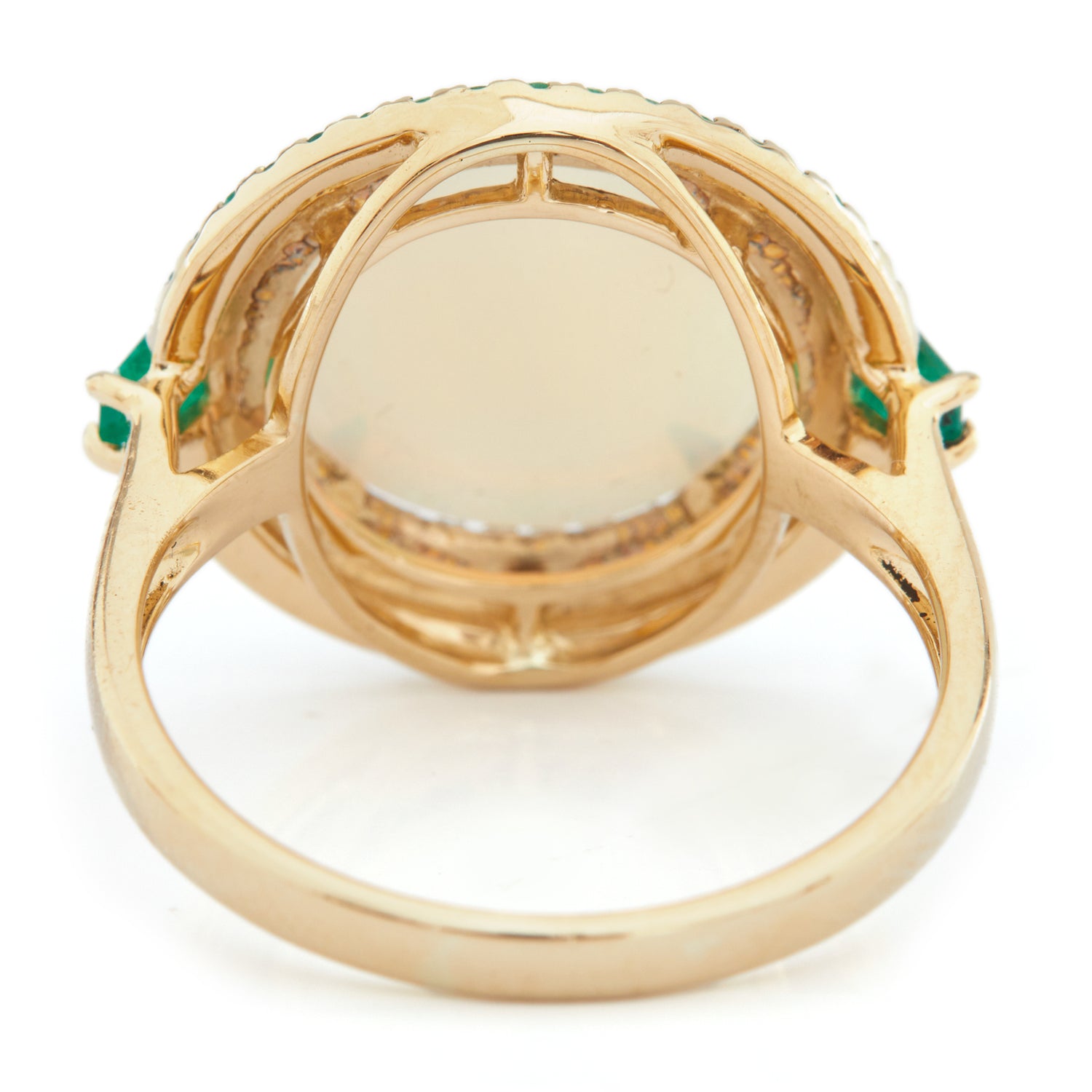 Opal Diamond & Emerald Magic Orb Ring