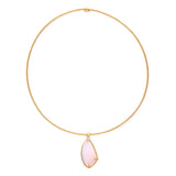 Opal & Diamond Pendent Chocker Necklace 18k gold handmade fine jewelry