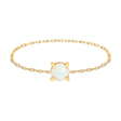 Opal Dot Chain Ring 14k gold Stackable ring