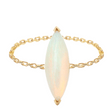 Opal Marquise Supreme Chain Ring 18K Gold Stackable Ring