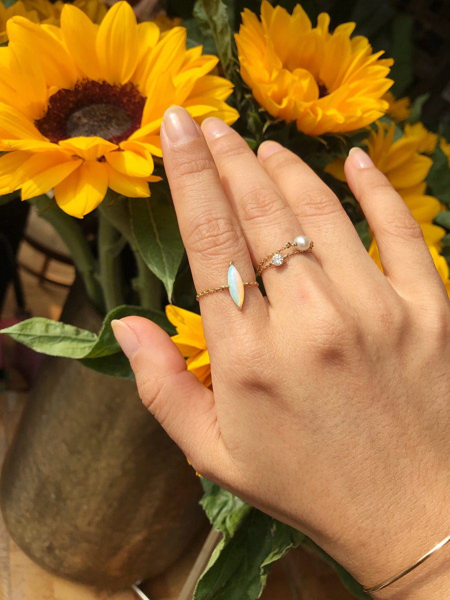 Opal Marquise Supreme Chain Ring