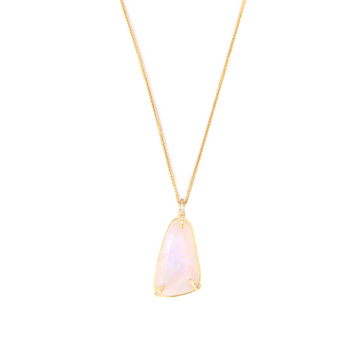 Jelly Opal & Diamond Pendant Necklace