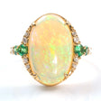 Opal & Tsavorite Gaia Ring 18k gold engagement ring 