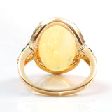 Opal & Tsavorite Gaia Ring 18k gold engagement ring back view