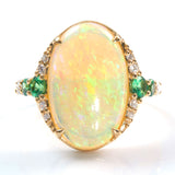 Opal & Tsavorite Gaia Ring