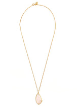 Opal pendent necklace with white diamond
