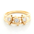 Orbit Diamond Ring 18k gold stackable ring