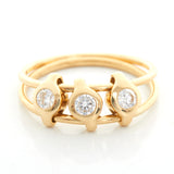 Orbit Diamond Ring 18k gold stackable ring