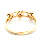 Orbit Diamond Ring 18k gold stackable ring back view