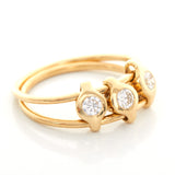 Orbit Diamond Ring 18k gold stackable ring side view