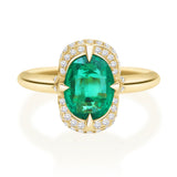 Oval Emerald Aurora Ring