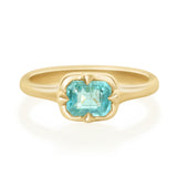 Paraiba Tourmaline Compass Ring 18K engagement ring