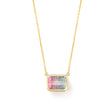 Pastel Watermelon Tourmaline Necklace 18k gold Handmade fine jewelry 1