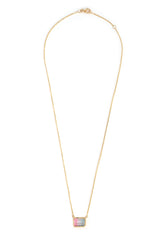 Pastel Watermelon Tourmaline Necklace 18k gold Handmade fine jewelry 2