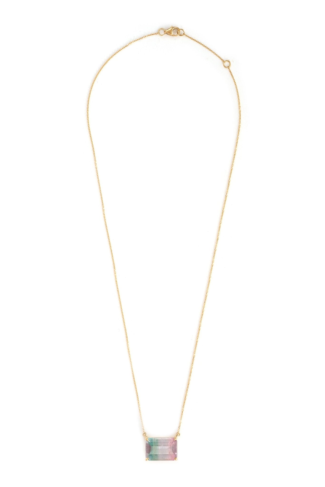 Pastel_Watermelon_Tourmaline_Pendant_Necklace_18k_gold_Handmade_fine_jewelry 2