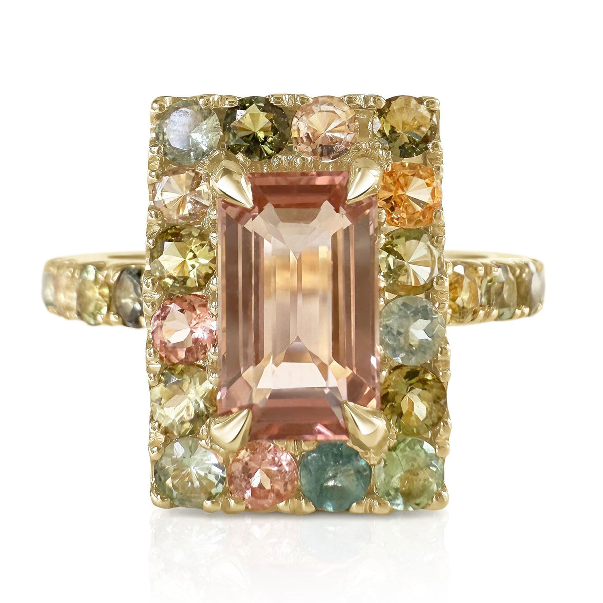 Peach Tourmaline Candy Ring