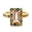 Peach Tourmaline Candy Ring 18k gold stackable ring