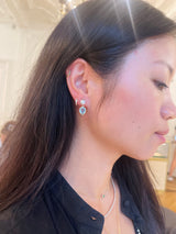 Pearl and Aquamarine Neptune Earrings