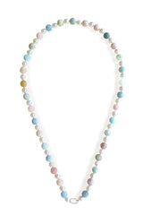 Pearl & Beryl Candy Necklace 18K gold handmade fine jewelry