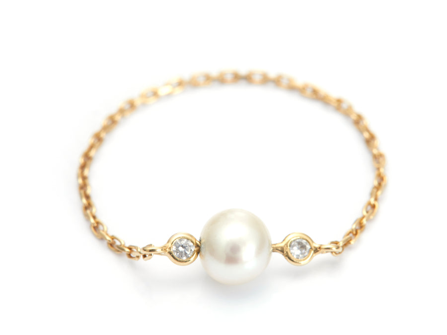 Pearl & Diamond Chain Ring