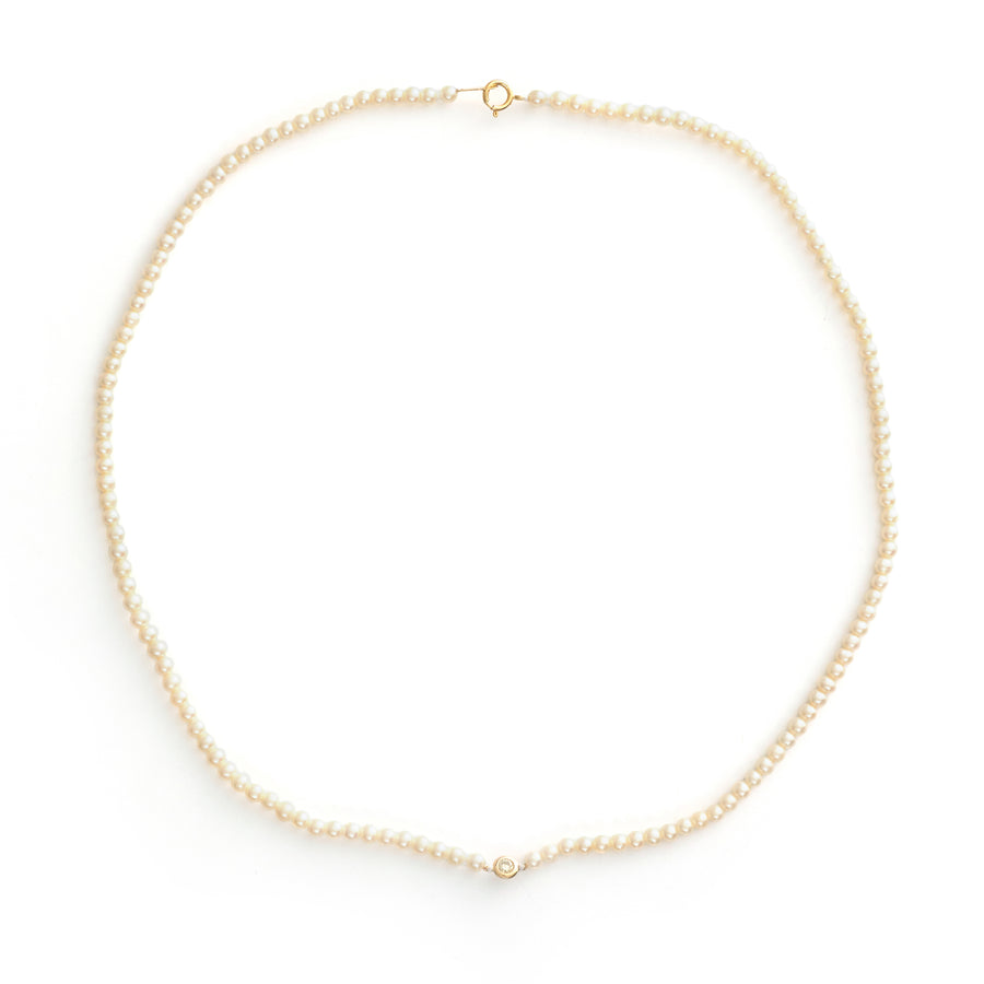 Pearl & Diamond Choker Necklace