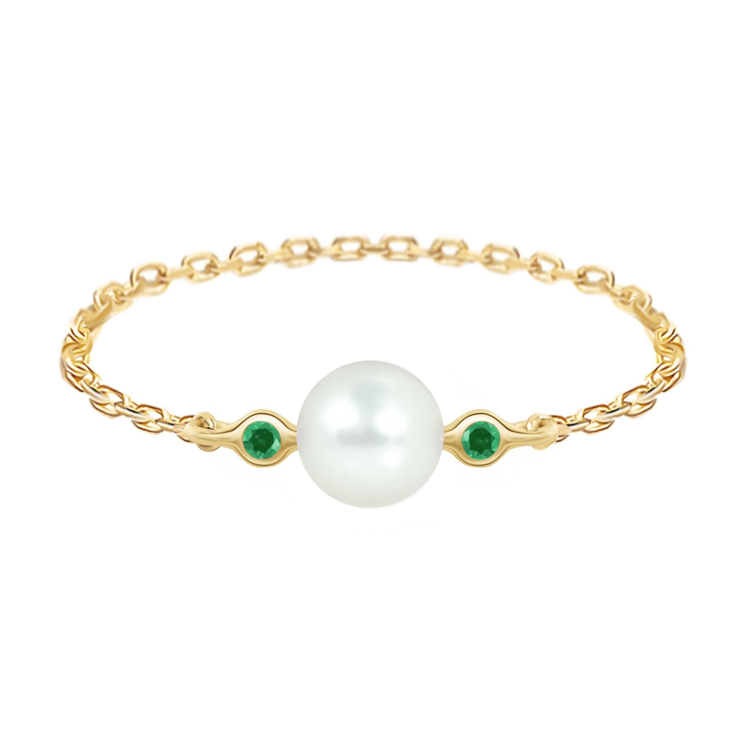 Pearl_Emerald_Chain_Ring_18K_gold_stackable_ring