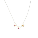 Pearl & Ruby Anastasia Necklace 18k gold handmade fine jewelry