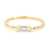 Petite Circle Diamond Baguette Ring