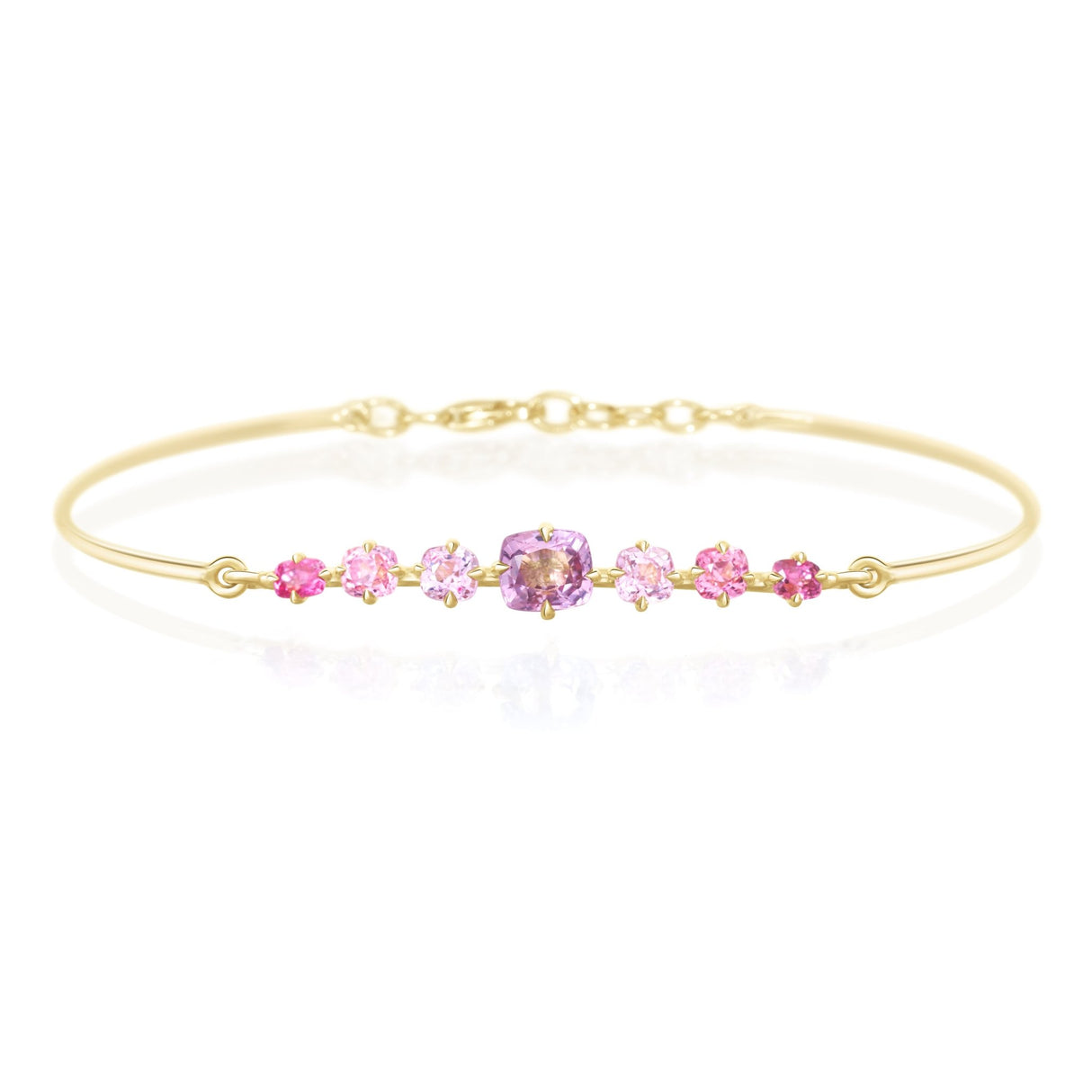 Pink & Lilac Spinel Compass Bangle