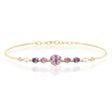 Pink & Lilac Spinel Compass Bangle YG14K stackable design